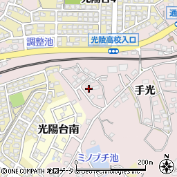 福岡県福津市手光1823-8周辺の地図