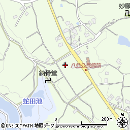 福岡県福津市八並601周辺の地図