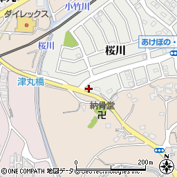 福岡県福津市桜川21-1周辺の地図
