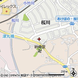 福岡県福津市桜川21周辺の地図