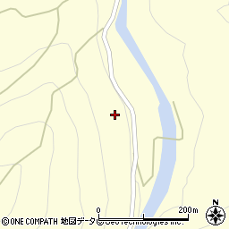 徳島県那賀郡那賀町木頭北川船谷周辺の地図