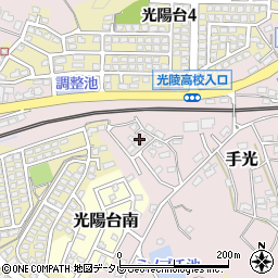 福岡県福津市手光1824-3周辺の地図