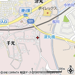 福岡県福津市手光1758周辺の地図