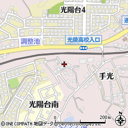 福岡県福津市手光1800-2周辺の地図
