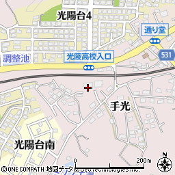 福岡県福津市手光1803周辺の地図