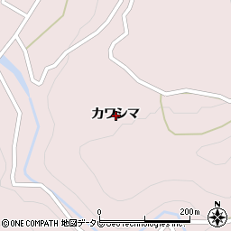 徳島県那賀郡那賀町木頭出原カワシマ周辺の地図
