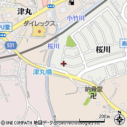 福岡県福津市桜川2-6周辺の地図