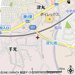 福岡県福津市手光1756周辺の地図