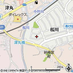 福岡県福津市桜川2-9周辺の地図