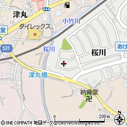 福岡県福津市桜川2-8周辺の地図