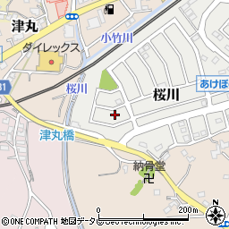 福岡県福津市桜川2-10周辺の地図