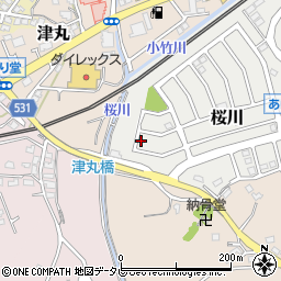 福岡県福津市桜川2-7周辺の地図