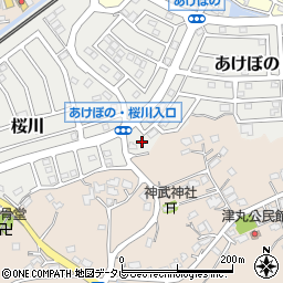 福岡県福津市あけぼの15周辺の地図