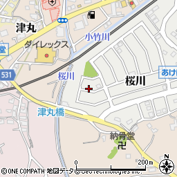 福岡県福津市桜川3-3周辺の地図