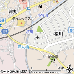 福岡県福津市桜川3-4周辺の地図