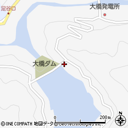 ＹＯＮＤＥＮ（電力）本川電力センター　大橋ダム周辺の地図