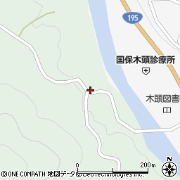 徳島県那賀郡那賀町木頭南宇ヲカダ17周辺の地図