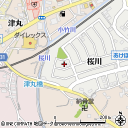 福岡県福津市桜川3-7周辺の地図