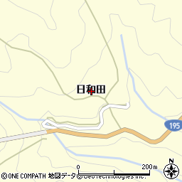 徳島県那賀郡那賀町木頭北川日和田周辺の地図