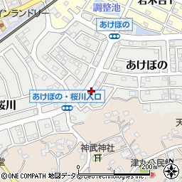 福岡県福津市あけぼの14周辺の地図