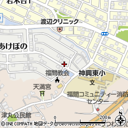 福岡県福津市あけぼの25-13周辺の地図