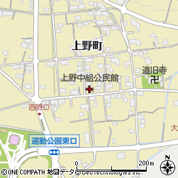 上野中組公民館周辺の地図