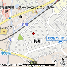 福岡県福津市桜川6周辺の地図