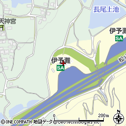 松山自動車道　伊予灘ＳＡ上り周辺の地図