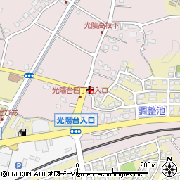 福岡県福津市手光1604-1周辺の地図