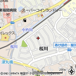 福岡県福津市桜川6-3周辺の地図
