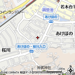 福岡県福津市あけぼの3-8周辺の地図