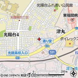 福岡県福津市手光1733周辺の地図