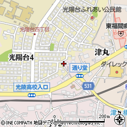 福岡県福津市手光1732周辺の地図