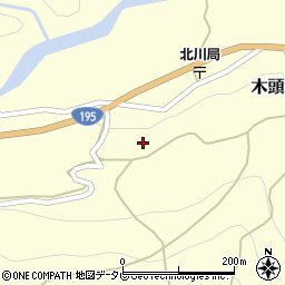 徳島県那賀郡那賀町木頭北川中西12周辺の地図