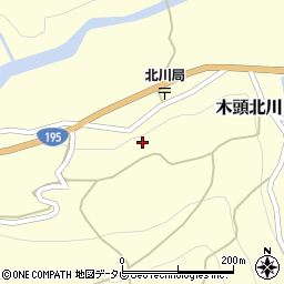 徳島県那賀郡那賀町木頭北川中西11周辺の地図