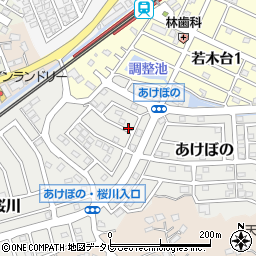 福岡県福津市あけぼの5-5周辺の地図