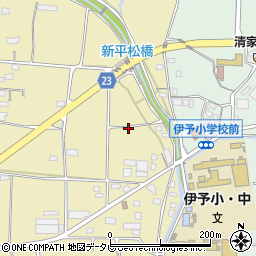 愛媛県伊予市上三谷甲-499周辺の地図