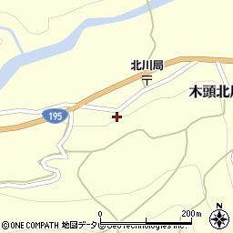 徳島県那賀郡那賀町木頭北川中西1周辺の地図