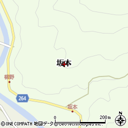 高知県長岡郡本山町坂本周辺の地図