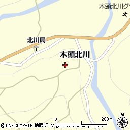 徳島県那賀郡那賀町木頭北川下モ平周辺の地図