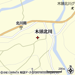 徳島県那賀町（那賀郡）木頭北川（下モ平）周辺の地図