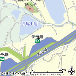 松山自動車道　伊予灘ＳＡ下り周辺の地図