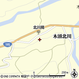 徳島県那賀郡那賀町木頭北川中西周辺の地図