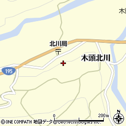 徳島県那賀郡那賀町木頭北川中西24周辺の地図