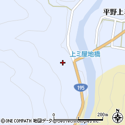 徳島県那賀郡那賀町木頭西宇上ミ屋地周辺の地図