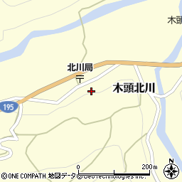 徳島県那賀郡那賀町木頭北川中西23周辺の地図