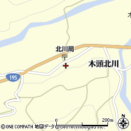 徳島県那賀郡那賀町木頭北川中西30周辺の地図