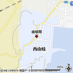 由岐郵便局周辺の地図