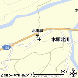 徳島県那賀郡那賀町木頭北川中西22周辺の地図