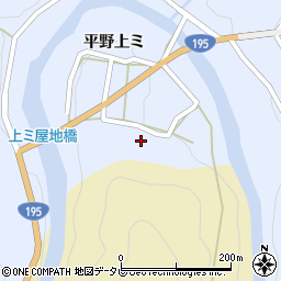 徳島県那賀郡那賀町木頭西宇平野上ミ70周辺の地図